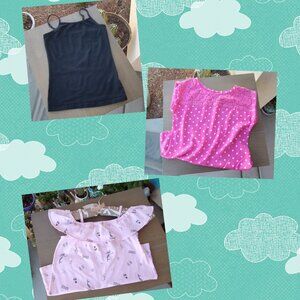 Cherokee Camisole Faded Glory Blouse Pink Top Carter's Kid Mermad Pink Girls 7